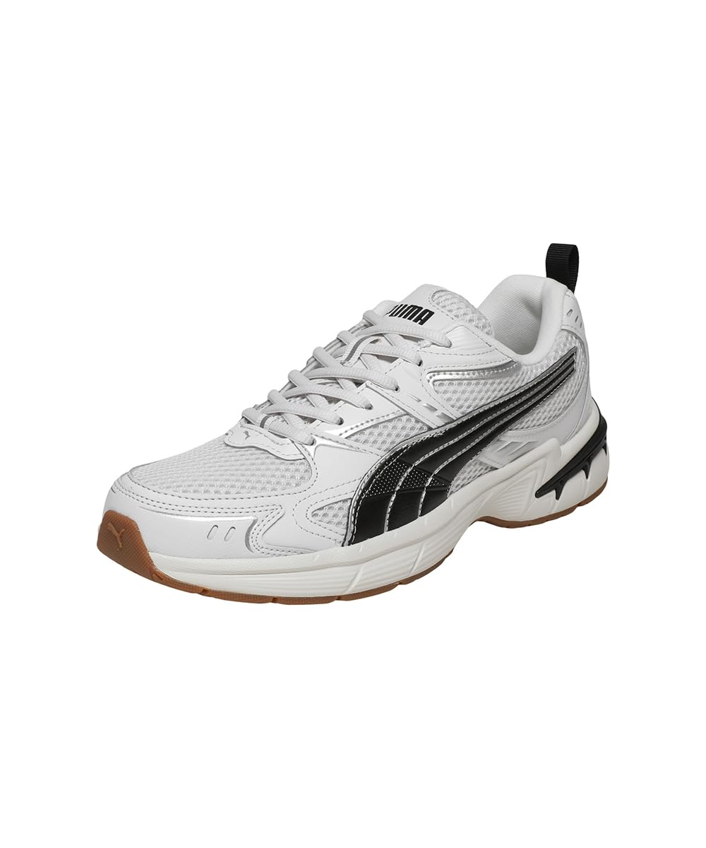 Puma Women's Milenio Tech Low-Top Trainers - Wht/Blk/Gum - 5 (38)