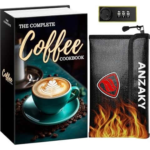 ANZAKY Fireproof Book Safe with Lock Cover