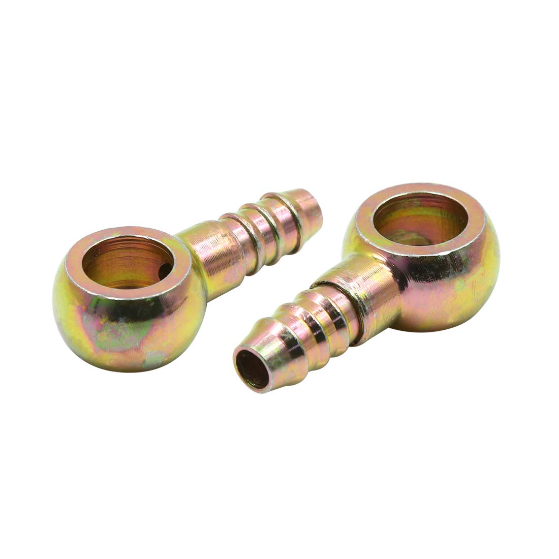 Raccord Banjo 6 Mm ID Pour Tuyau Essence Moto - Lot De 2, Diamètre Intérieur 12 Mm, Diamètre Tige 7,3 Mm