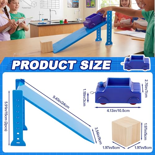 Image of 3 Pcs Inclined Plane Physics Kit with Cart & Block