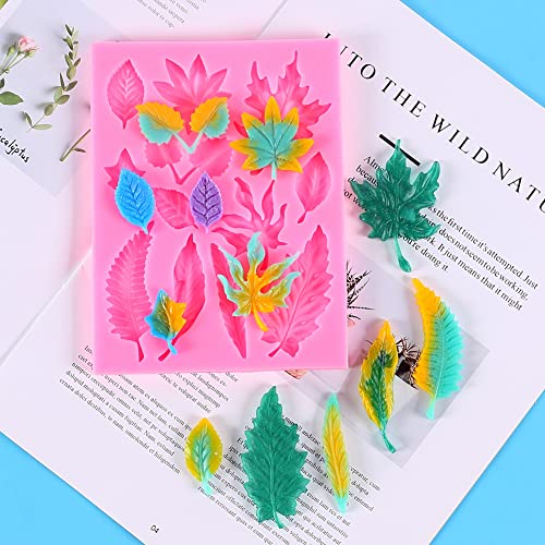 Cestony Leaf Shape Silicone Molds For Diy Cake Fondant Biscuit Cookies Soap Sugar Pudding Chocolate Hard Candies Dessert Candle Decor #TOP5