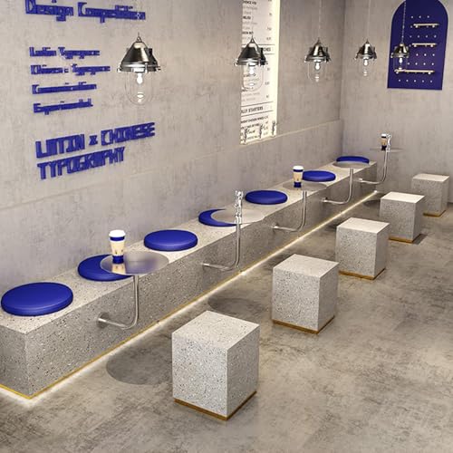 Mesa de bar redonda moderna de 40cm con tablero de acero inoxidable y montaje en pared de estilo industrial 7