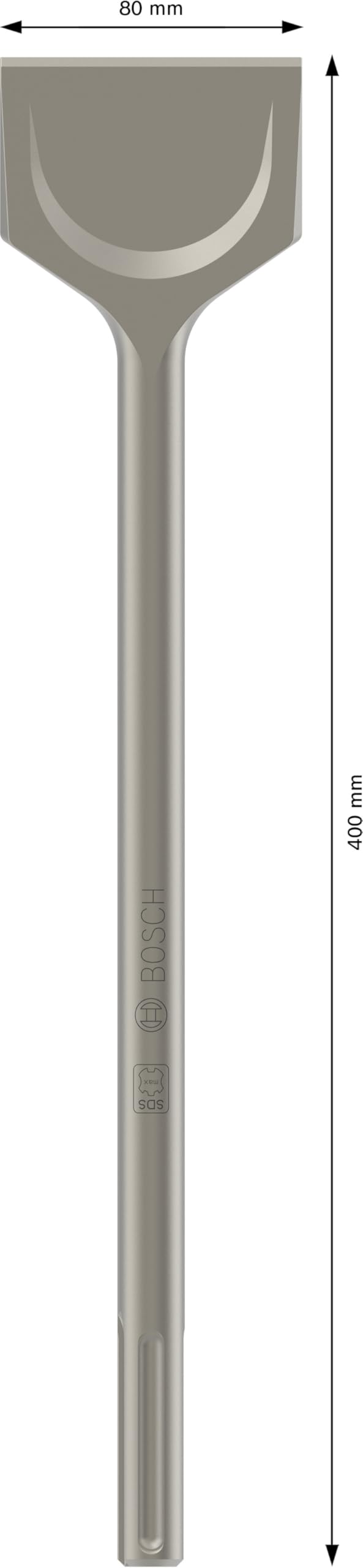 Bosch 1x PRO SDS max-5C Spatmeißel (für Mörtel, Backstein, Ø mm, Professional Zubehör Bohrhammer, Abbruchhammer)