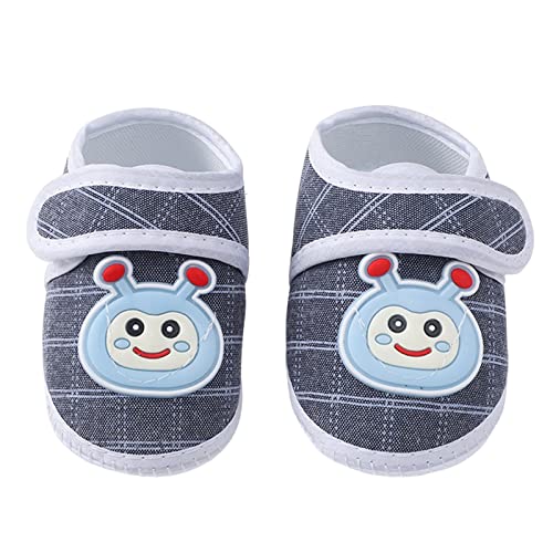 Baby Shoes Fashion Soft Sole Toddler Dress Cute Print Princess Shoes Toddler Shoes Big Kids Slipper Socks (Grey, 3.5 Infant)2