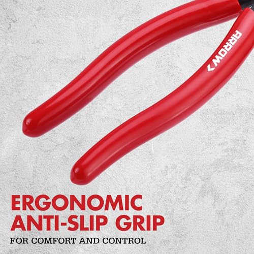 Image of ARROW 7 inch Precision Wire Cutters, Precision Flush Cut Diagonal Pliers | Spring Loaded Design, Ultra Sharp Blades, Non-Slip Handle, Jewelry Making, Electronics Repair, Crafts, DIY Models, Zip Ties