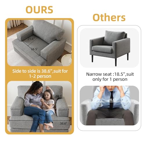 Sillón con Organizador y Cojín Gris Oscuro miniatura 4