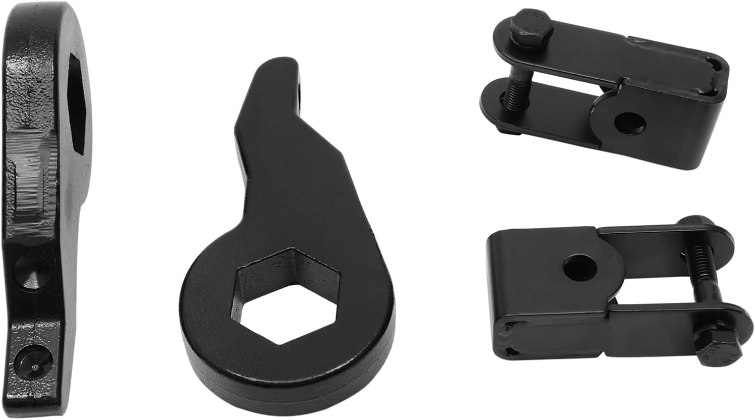 Torsion Bar Keys and Shock Extenders Brackets, Adjustable 1-3" Lifting Front Suspension leveling Kit, Compatible with 2000-2006 Chevy Avalanche/Silverado/Tahoe, GMC Sierra/Yukon, Cadillac Escalade 4WD