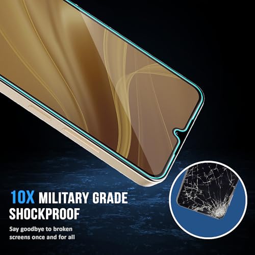 Image of ArmourPro Military Grade Matte Anti-Glare Tempered Glass Screen Protector for Poco C71 (6.88 Inch) With Installation Kit | Edge-to-Edge Protector Coverage | Black (Pack of 2)