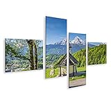 Toile d'artiste islandburner Tableau Tableaux belle vue célèbre chapelle lockstein mont watzmann fond berchtesgaden nationalpark berchtesgadener land Cadre sur Toile Impression Photo Affiches