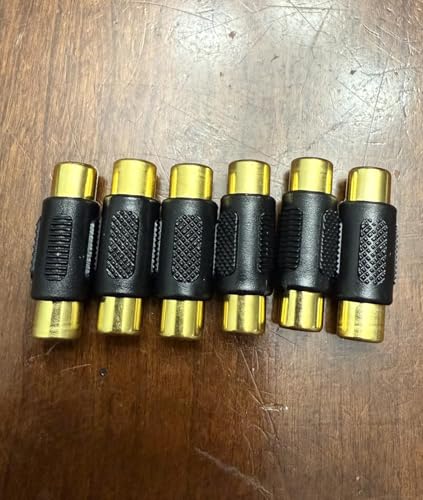 Conector RCA hembra a hembra pack 6 para audio miniatura 6