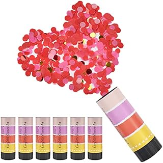 Pipihome Confetti Cannons, 6 Pcs Party Popper Confetti Shooter Biodegradable Confetti Birthday Confetti Poppers for Wedding Baby Shower Christmas New Year Party Supplies (Multicolor)