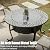 Panovue 36 Inch Fire Pit with 2 BBQ Grills, Wood Burning Fire Pits for Outside with Lid & Fire Poker, BBQ& Outdoor Firepit & Round Metal Table 3 in 1 for Patio, Picnic, Party