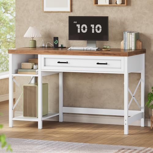 SEDETA 40" Study Table, Small Computer Desk with Drawer & Storage...