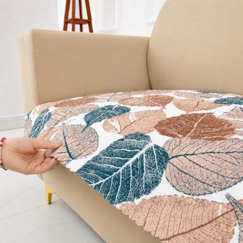 Image of Homerz Premium Printed Quilted Velvet Sofa Slip Cover Protector with Tassels, Sofa Mat, Exact Size, Antislip Cover (Folia, 2 Seater, Half)