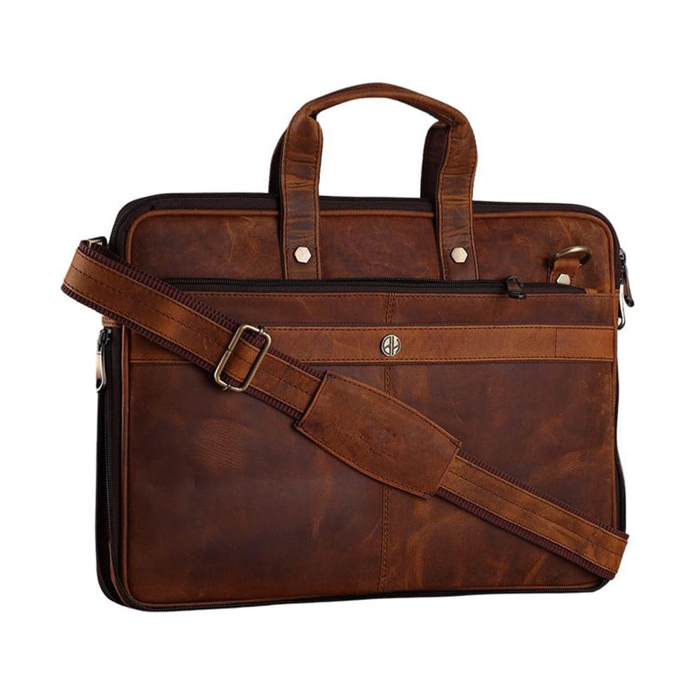 See full amazon price history chart for The Brown Hide TBH Handmade Padded Leather Laptop Bag - Stylish 14" Office Bag with Multiple Compartments, Water-Resistant, Crossbody Straps - Ideal for Travel & Work. L45 W8 H36 The Brown Hide TBH Handmade Padded Leather Laptop Bag - Stylish 14" Office Bag with Multiple Compartments, Water-Resistant, Crossbody Straps - Ideal for Travel & Work. L45 W8 H36 (B0CZ9LKQPX) Amazon Price History, Amazon Price Tracker