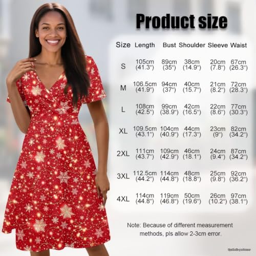 Image of Women's Summer Dresses Short Sleeve Formal Dresses with Pockets