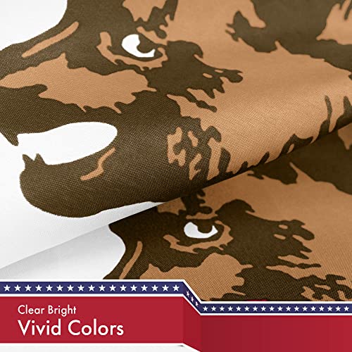 G128 – Nova bandeira da República da Califórnia (urso de duas cabeças) | 3 x 5 pés | Impresso 150D –