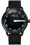POLE WATCHES - Collezione AKILI - Orologio Monolancetta svizzero analogico al quarzo per uomo, Nero, striscia