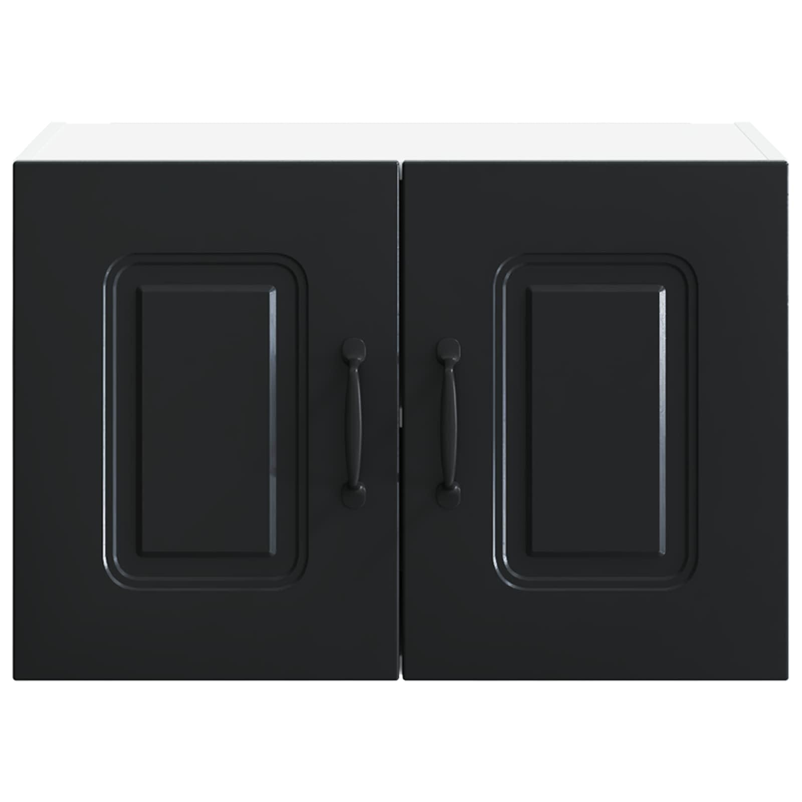 Armadio da cucina in legno nero, 2 pezzi, 60 x 31 x 40 cm, con 4 ante e ripiani, armadio multiuso per riporre oggetti, autoportante per cucina, cantina, dispensa, piano di lavoro