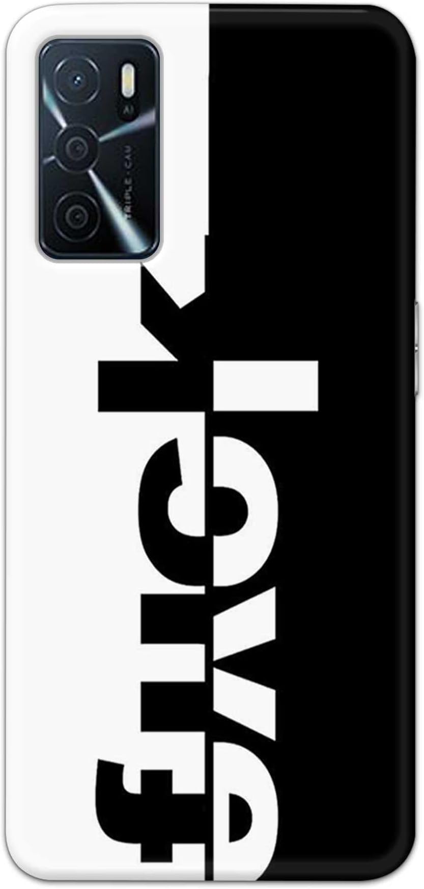 PRINTFIDAA One Words Fukc Love Creative Art Innovative Wonderfull Back Cover Case for Oppo A16 / Oppo A16s / Oppo A55 5G / Oppo A53s 5G Back Cover -(by) RPM1003