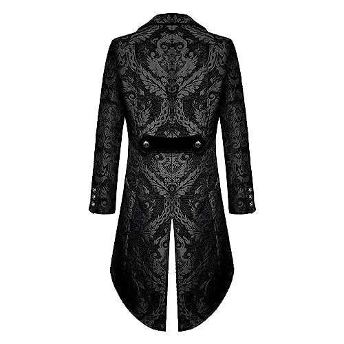 Vintage Men's Tailcoat Gothic Tailcoat Long Jacket Steampunk Victorian Coat Stylish Tailcoat Elegant Tuxedo2