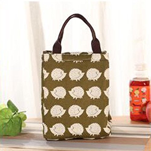 DZT1968® Insulation Package Portable Waterproof Canvas Lunch Bags Lunch With Rice (E)