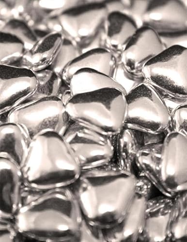1kg Dragées Argent Chocolat Coeur - Dragées Delorme Fabrication Française - Dragées cœur argentées Mariage Baptême Communion Qualité France Cover