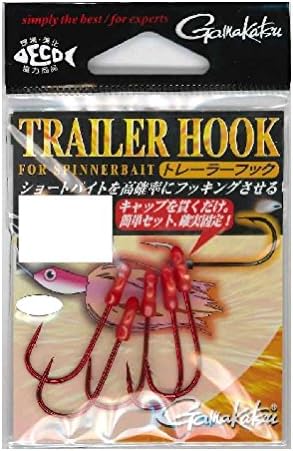 Gamakatsu 67327 Single Hook Trailer Hooks, No. 1, 5 Pieces, Red