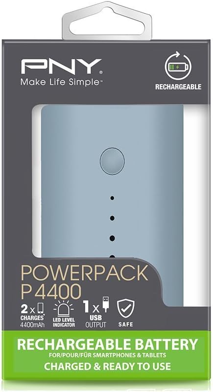 PNY PowerPack P4400 4 LED display input: Micro US