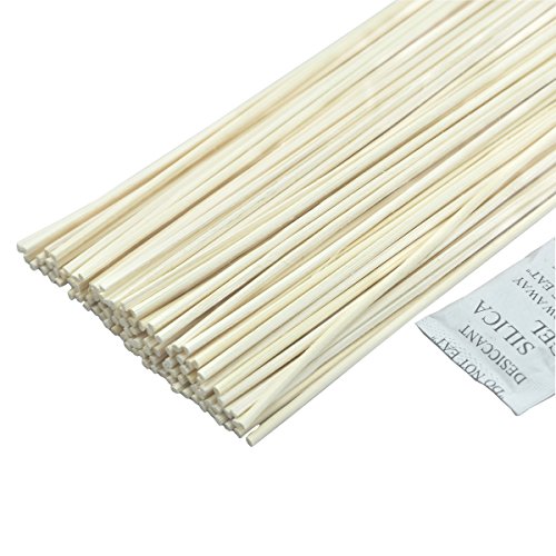 100本入ナチュラルカラー 籐のリードアロマディフューザーの交換用スティック (16cmx3mm)