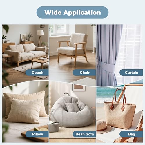 BESEZX Linen Fabric Repair Patch，3 PCS 9 * 11 Inch Self-Adhesive Couch Fabric Patch for Furniture, Sofa, Chair, Upholstery. (Fine,Dark Grey)