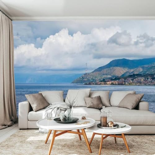 Wall print decal effet trompe l'œil île tropicale 3D