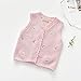Baby Girls Knit Vest Button Front Knitted Cardigan Floral Embroidered Sweater Vest Toddler Cute (Pink, 12-18 Months)