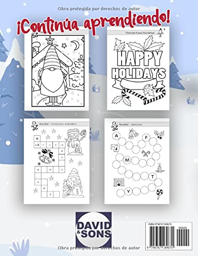 Miniatura 2 de Navidad Libro de actividades para niños. 6-10 años. Incluye actividades de lectura, escritura, matemáticas, páginas para colorear, lettering, ...