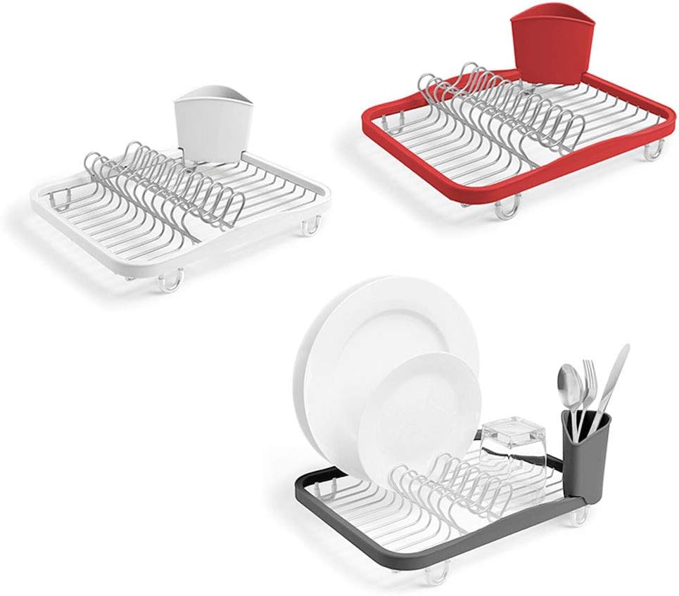 セパレートディッシュラック 食器棚 キッチン シンクラック 収納 シンプル 排水口 冷皿ラック ホーム V (カラー: 赤) (ブラ