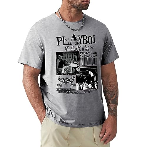 Rap Playboi Music Carti Shirt Teen Men Sleeve Short Tee Novelty Vintage T-Shirt Casual Crew Neck Print Tshirt Summer Graphic Top M