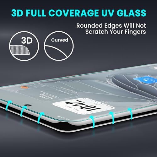 Image of FIRST MART Tempered Glass for Tecno Pova Curve 2With UV Installation Kit | Military-Grade Gorilla Screen Protector and Cable Guard | Edge to Edge Coverage | Crystal Clear