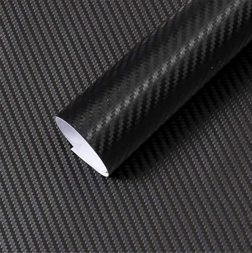 Image of CVANU 3D Black Carbon Fiber Vinyl Wrap Roll (24x50 inch), Self-Adhesive, Waterproof & Scratch Resistant Sticker for Car Interior, Dashboard, Bike, Laptop DIY Wrap