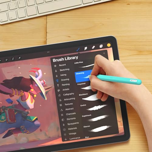 Image of Ultra Thin Protective Pencil Cover for Apple Pencil Pro &Apple Pencil 2nd Gen Silicone Case Sleeve Compatible with Apple Pencil Pro (Mint)