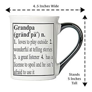 Cottage creek grandpa mug 16oz ceramic gift boxed grandpa coffee cup grandpa gifts for new grandparents gifts for grandpa from grandkids large coffee mug for grandpa dad fathers day  urban country home decor