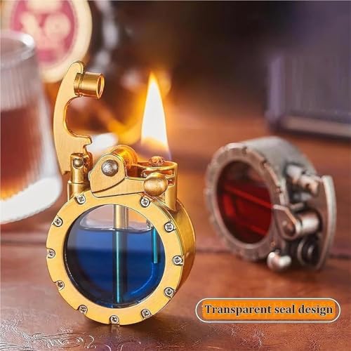 Encendedor Retro Metálico Rocker de Kerosene Dorado miniatura 2