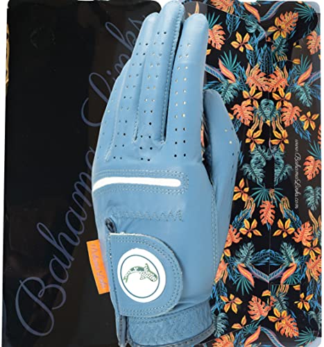Bahama Links Golf Glove | Ocean Blue | Premium Cabretta Leather | Extremely Durable | Best Golf Glove | Super Soft (Xx-Large, Left) #TOP21