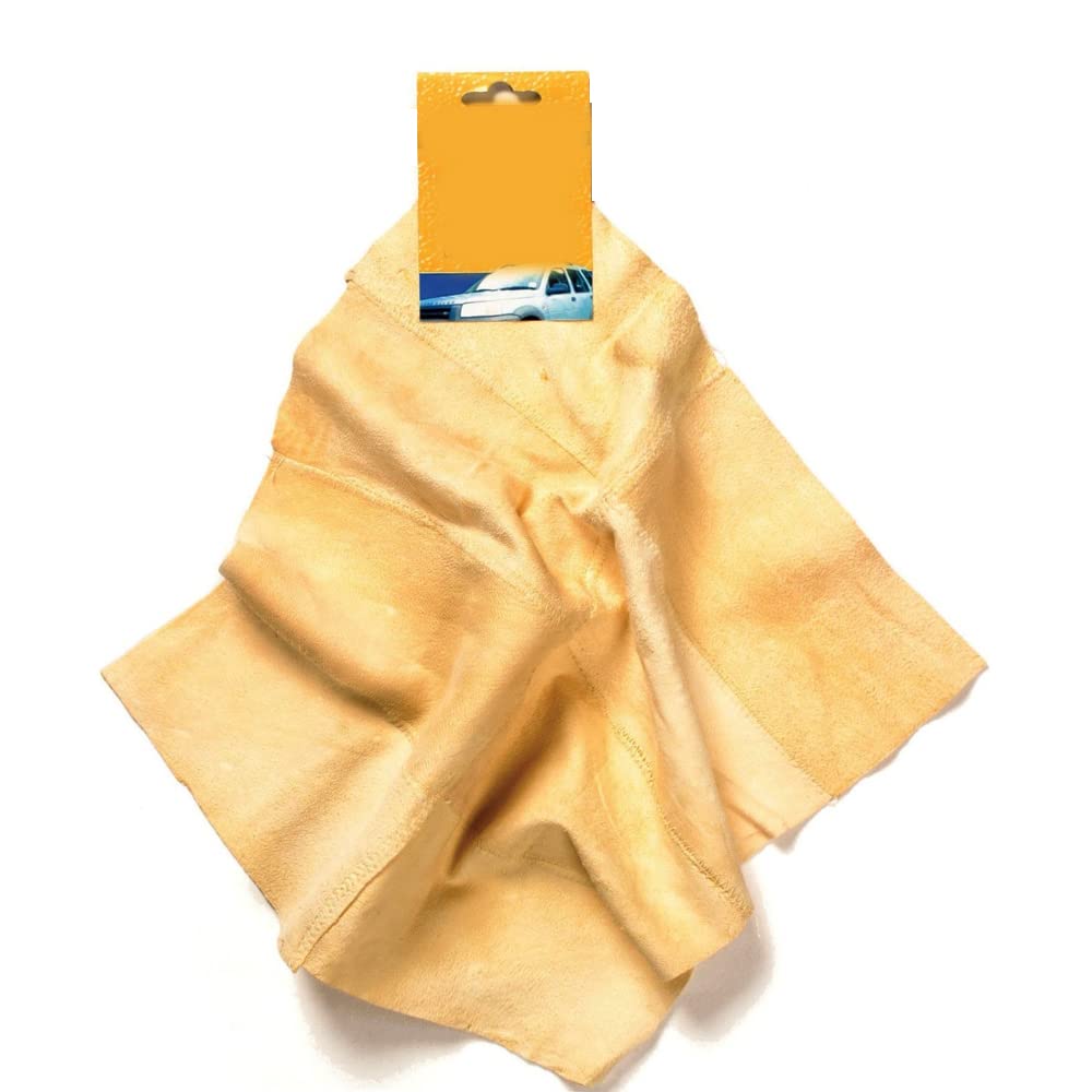 Zale Yardley Yellow Synthetic Chamois, 30X 40Cm Chamois Leathers For Cars, Car Drying Towel, Square Auto Cleaning Cloth, Fast Drying, High Absorbent, Chamois Leather For Car, Mirror, Window