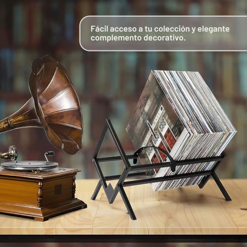 Soporte de discos de vinilo para 70 álbumes de 12 pulgadas 7
