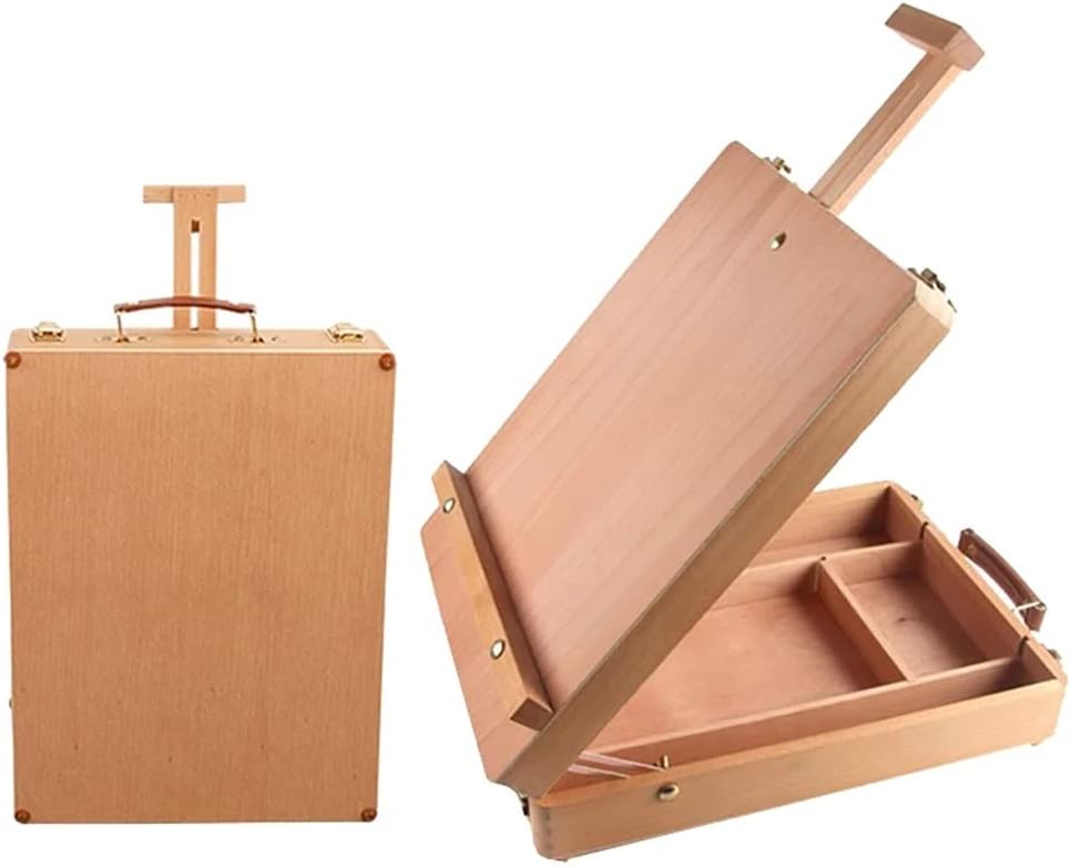 HBJWOV Wooden Easel for Painting Sketch Easel Drawing Table Box Oil Painting Painting Art Supplies Artist Children