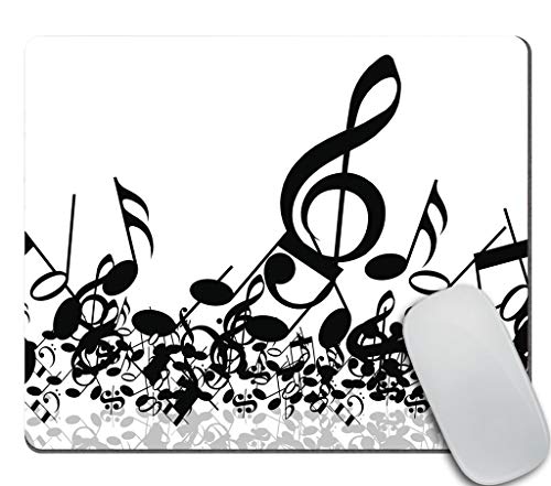 Amcove Musical Notes Mousepad, Funny & Cute Desk Accessory, 9.5 X 7.9 Inch (240mmX200mmX3mm)