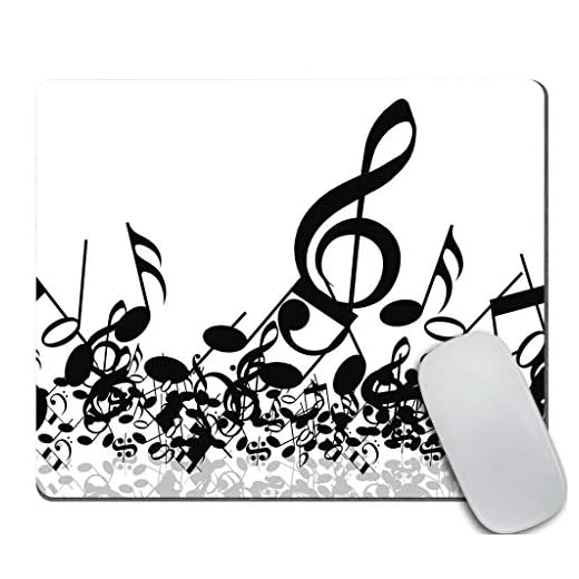 Amcove Musical Notes Mousepad,Funny Mousepad,Mousepad,Desk Accessory,Cute Mousepad 9.5 X 7.9 Inch (240mmX200mmX3mm)