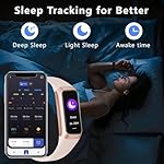 Fitness Tracker with 24/7 Heart Rate Sleep Blood Oxygen Monitor,IP68 Waterproof Smart Watch,1.10''AMOLED Touch Color Screen,Step Counter Health Activity Trackers for Women Men - Image 5