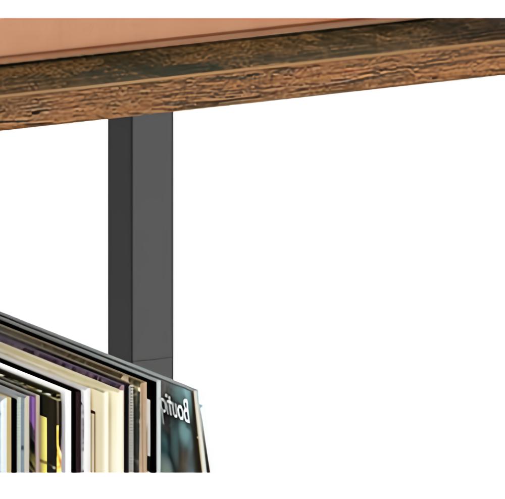 VASAGLE Meuble Tourne-Disque 3 Niveaux - Table Vinyle Jusqu'à 100 Albums, Style Rustique Industriel, Marron LET275K01