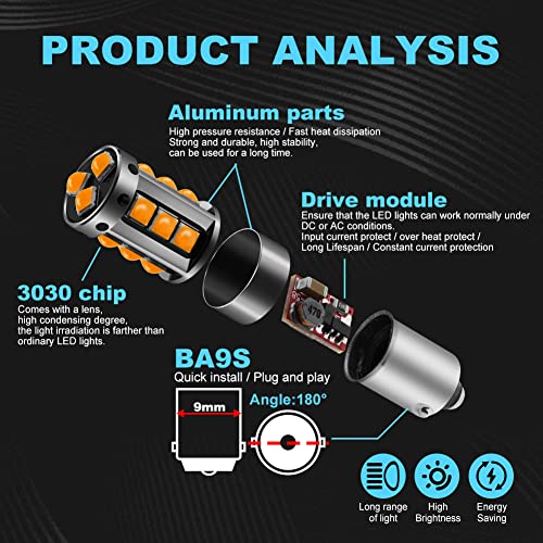 Bulbo LED BA9 BA9S 1200LM CANBUS para auto 2 unidades miniatura 4